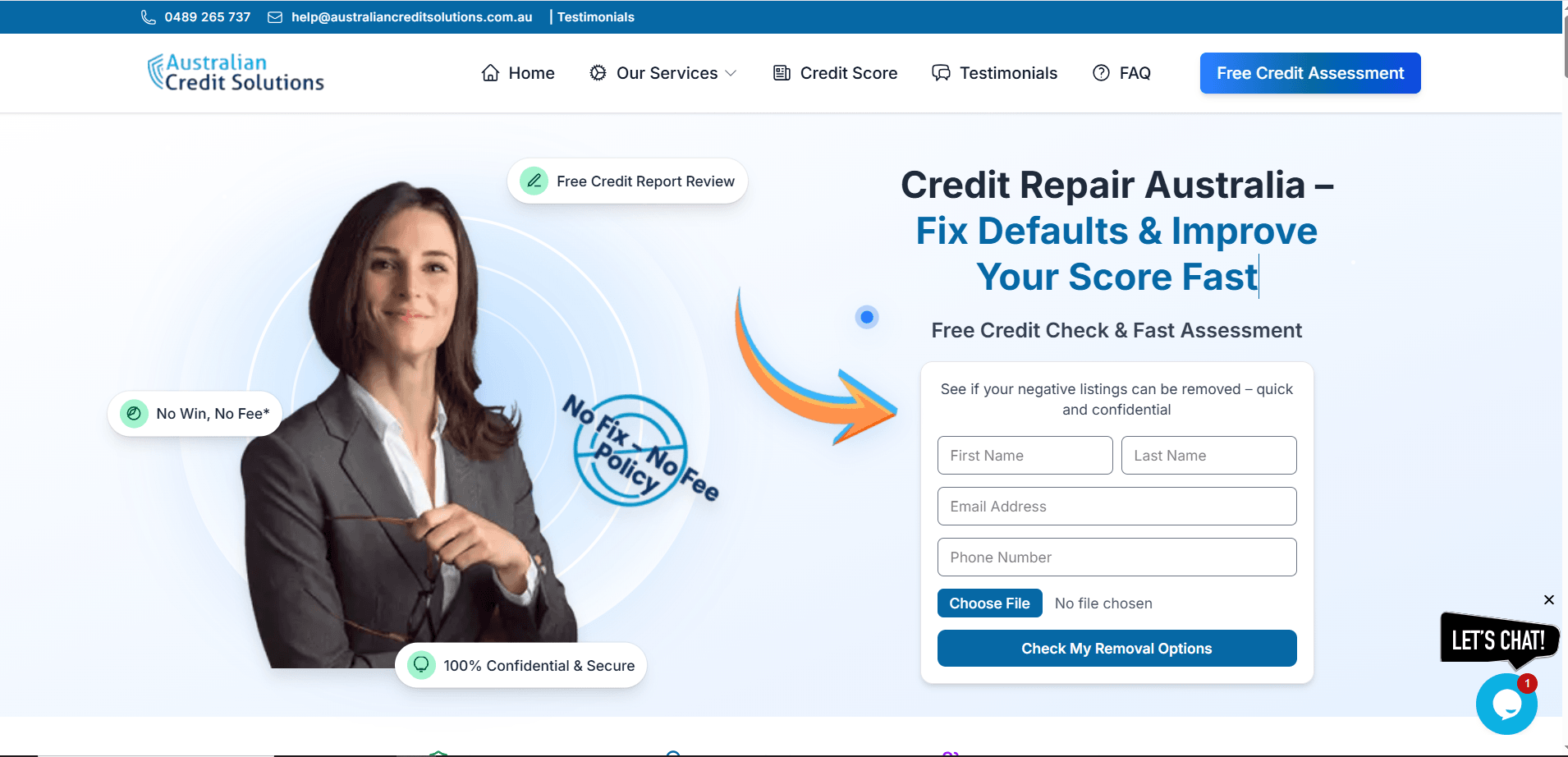 Australian Credit Solutions Website Australian Credit Solutions Website